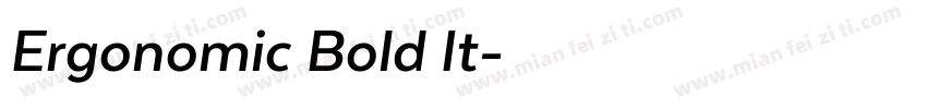 Ergonomic Bold It字体转换